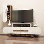 Hanah Home Mueble para TV Rose S - Walnut, Cream